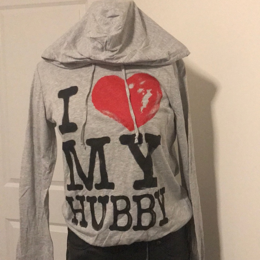 Ladies lightweight “I love my hubby or BF” hoodie